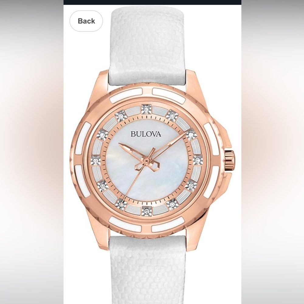 Preowned Ladies Bulova Mother of pearl watch